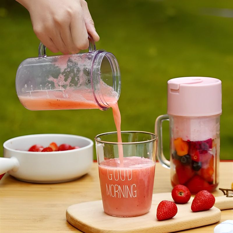 Crusher Juicer 2-in-1 Mini Portable Blender | USB Rechargeable | 6-Blade High-Speed Juicer | Random Color - Image 3