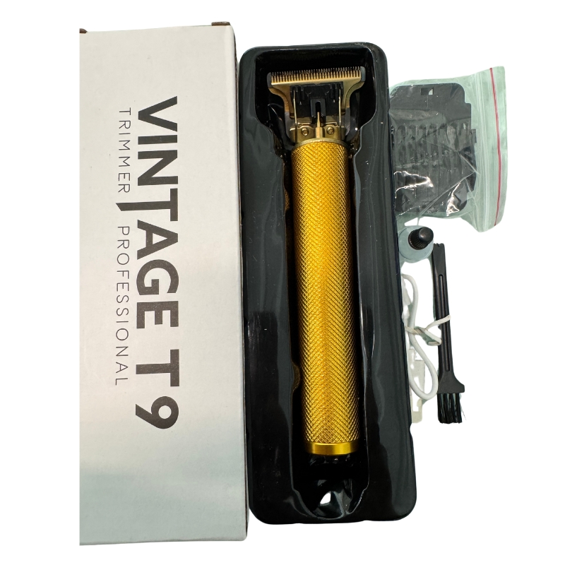 Professional T9 Hair & Beard Trimmer | Semi-Metal Body | Rechargeable Cordless Precision Clipper