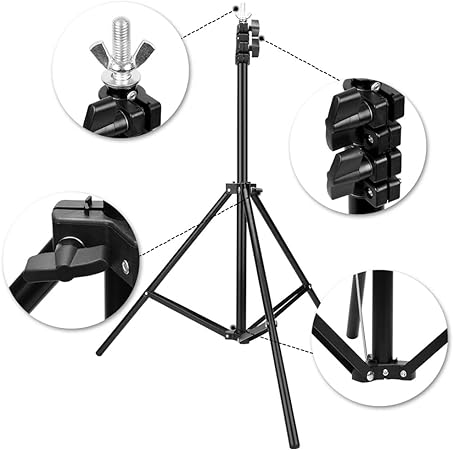 7 Ft Ring Light Stand for Photography & Video | Professional Grade Adjustable Stand - Image 3