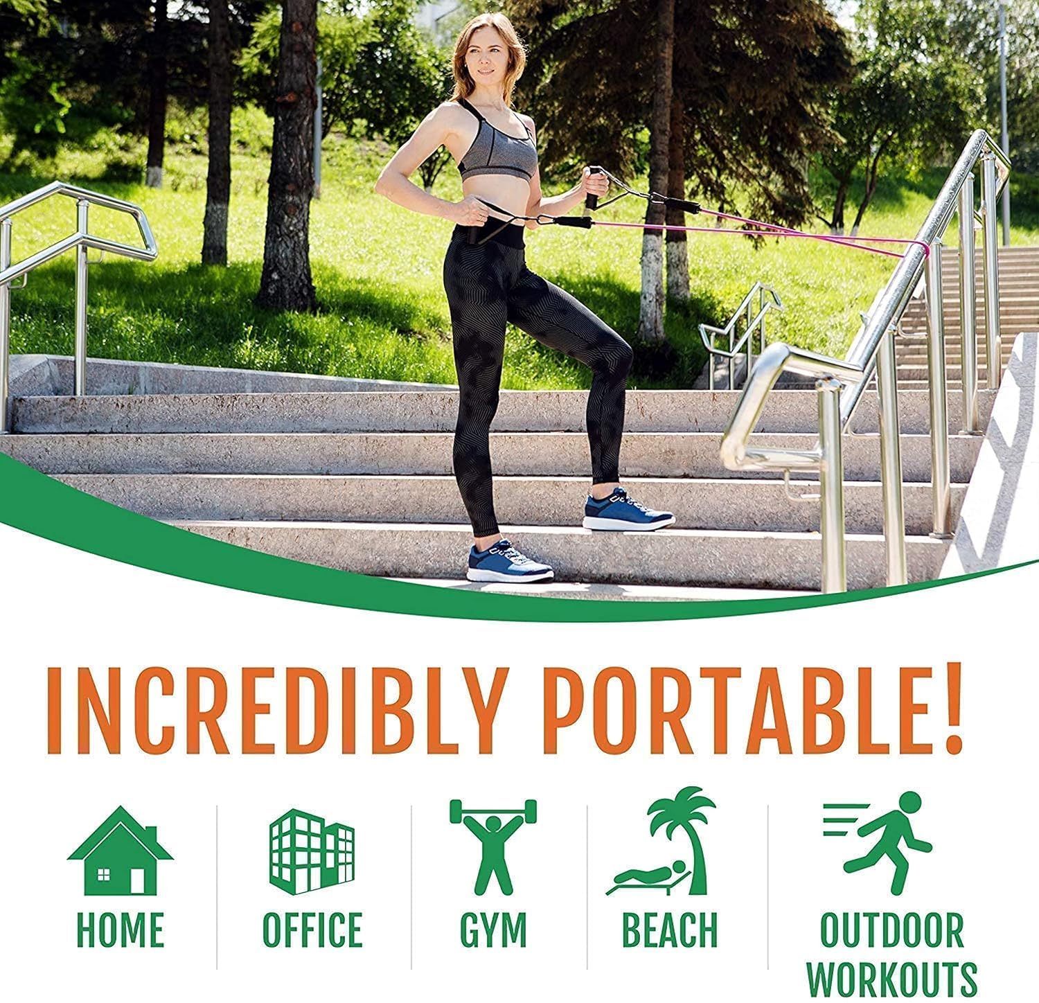 Gym Belt with Box | 5-in-1 Power Exercise Resistance Band Set | Adjustable Fitness Equipment for All - Image 5