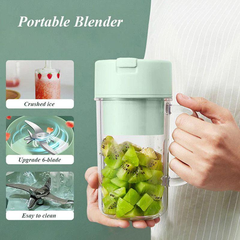 Crusher Juicer 2-in-1 Mini Portable Blender | USB Rechargeable | 6-Blade High-Speed Juicer | Random Color - Image 5