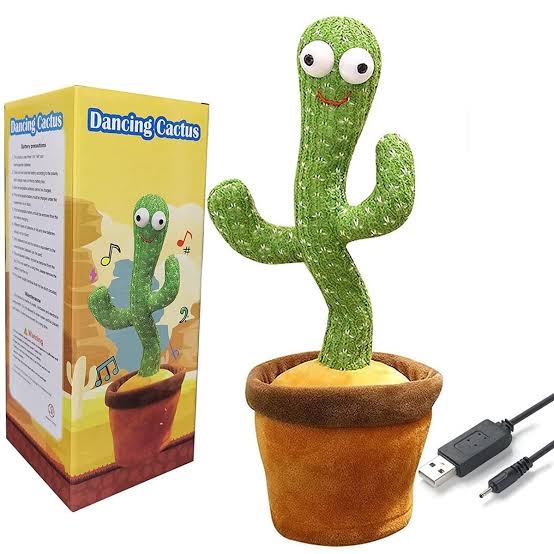 Rechargeable Dancing Cactus Toy with Hat | Interactive Singing, Talking & Dancing Plush for Kids - Image 7