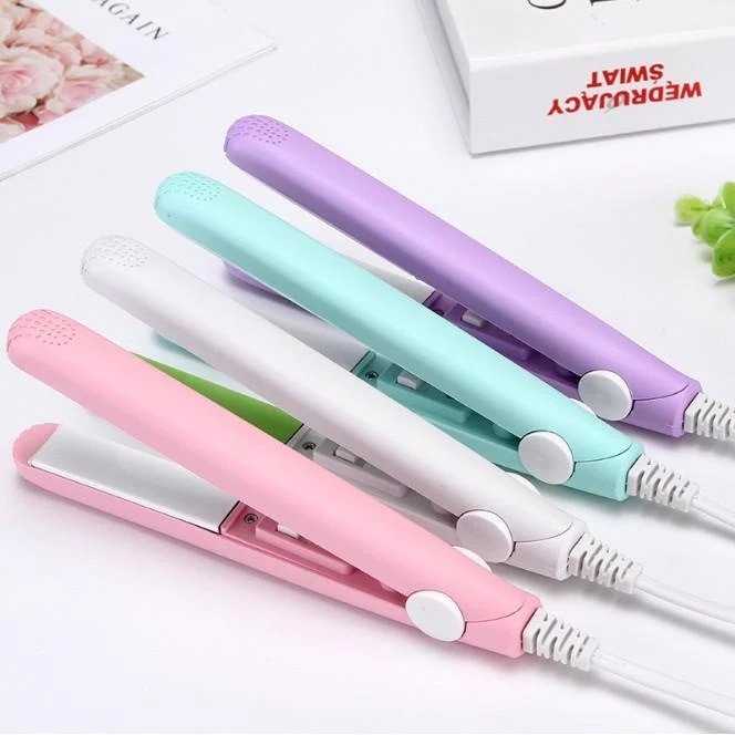 Mini Portable Ceramic Hair Straightener & Curler | Frizz-Free Smooth Hair | Random Color - Image 4