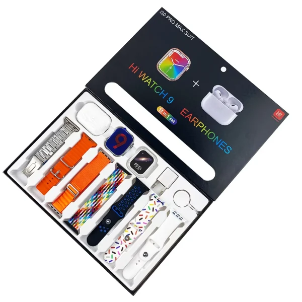 i30 Pro Max Suit Smart Watch & Earbuds Combo | 11-in-1 Multifunction Smart Wearable - Image 4