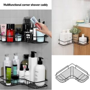Wall Corner Rack with 2 Self-Adhesive Screws | Stainless Steel Bathroom & Kitchen Storage Shelf