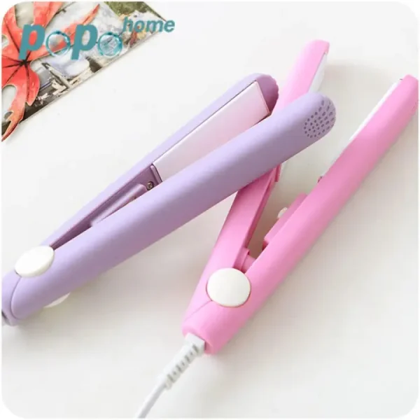 Mini Portable Ceramic Hair Straightener & Curler | Frizz-Free Smooth Hair | Random Color - Image 11