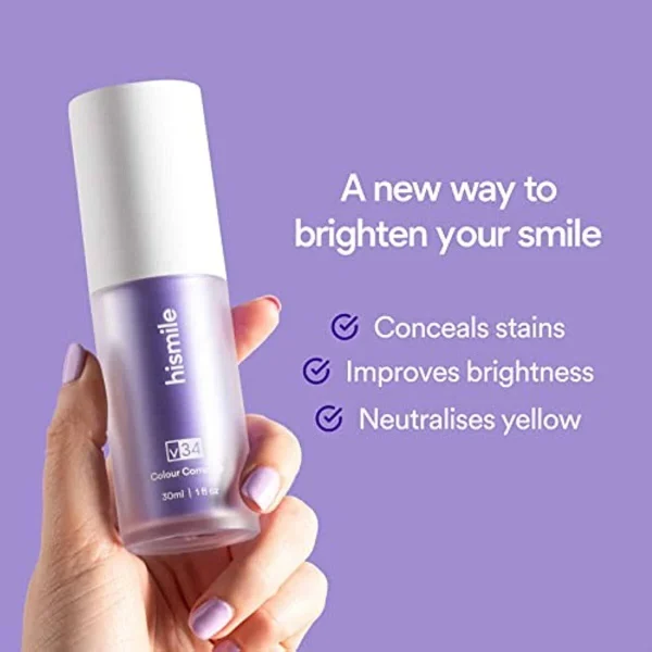 Hismile V34 Color Corrector Serum | High Quality | Instant Teeth Brightening Solution | 30ml - Image 7